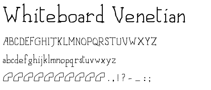 Whiteboard Venetian font
